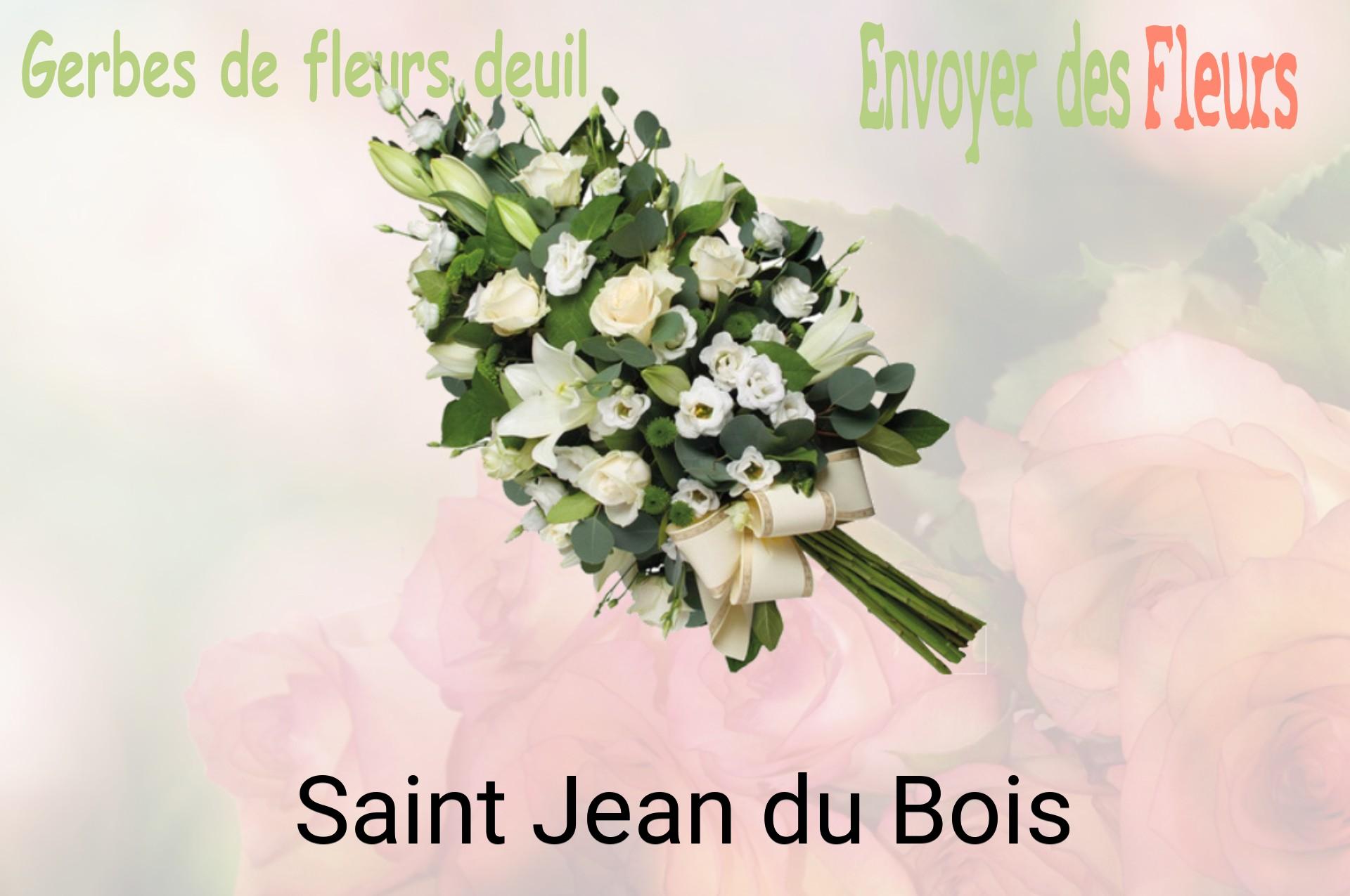 Gerbe de fleurs de deuil livrée à Saint-Jean-du-Bois
